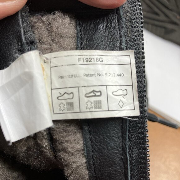 UGG Kesey Black Leather Side Zip Combat Boots Buckle Outdoors Womens 10 - Picture 10 of 13